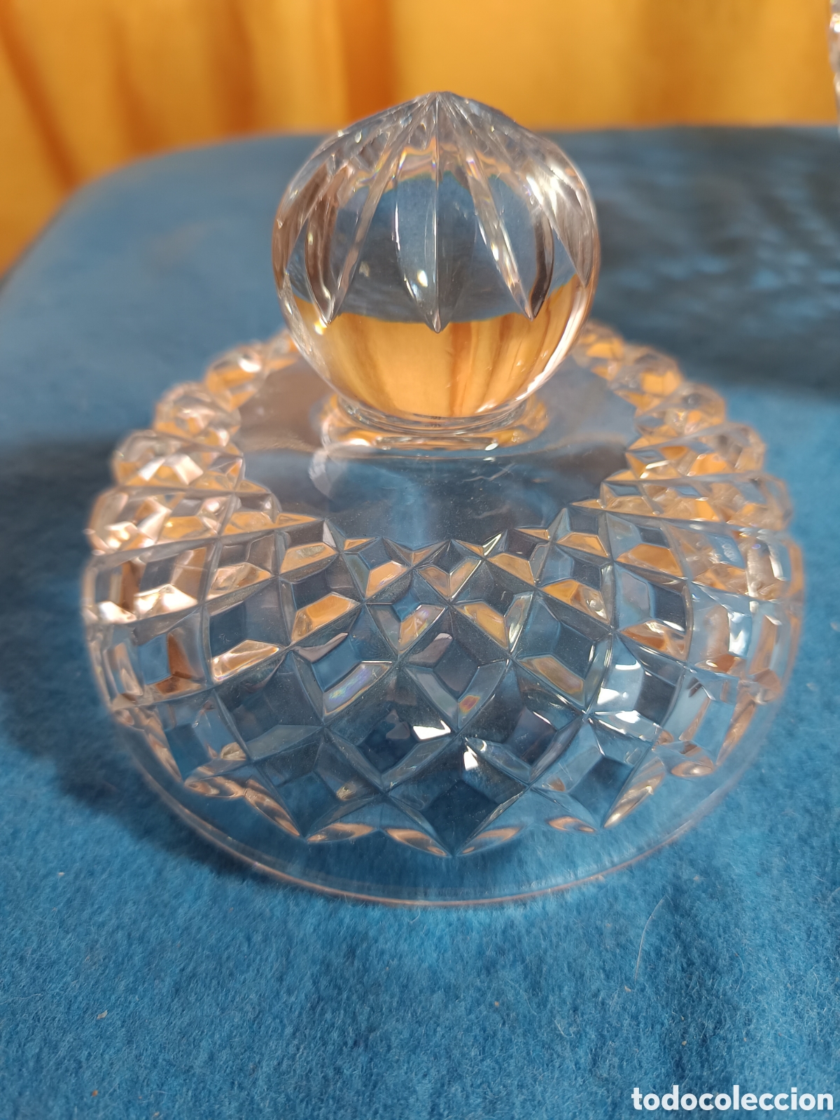 Antig&uuml;edades: Bombonera de cristal tallado - Foto 7
