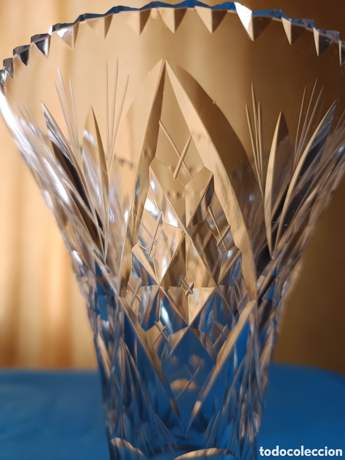 Antig&uuml;edades: Vaso de cristal tallado - Foto 3
