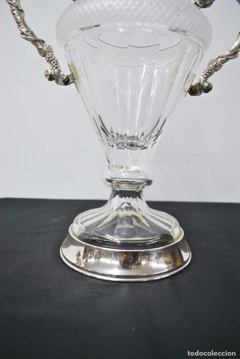 Antig&uuml;edades: JARR&Oacute;N DE CRISTAL CON ASAS DE METAL - Foto 3