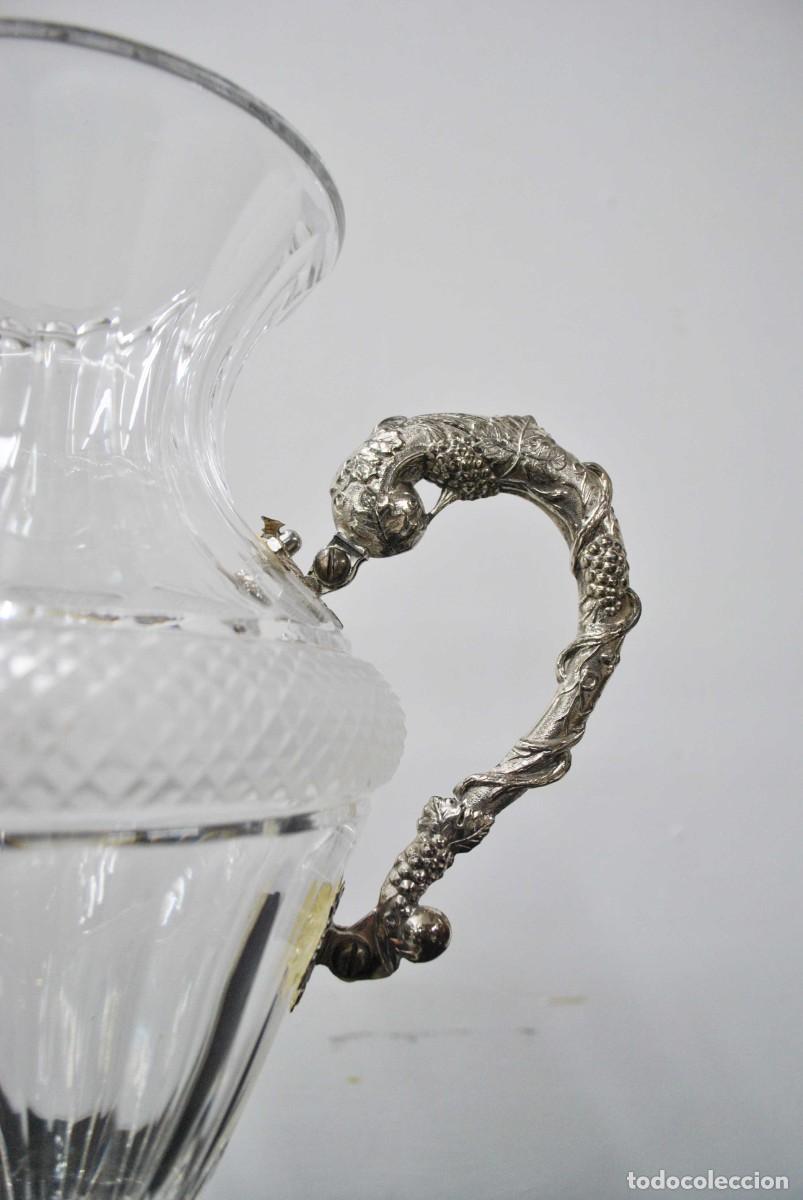 Antig&uuml;edades: JARR&Oacute;N DE CRISTAL CON ASAS DE METAL - Foto 4