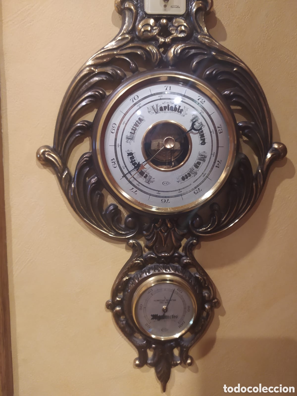 Antig&uuml;edades: Bar&oacute;metro antiguo vintage - Foto 5