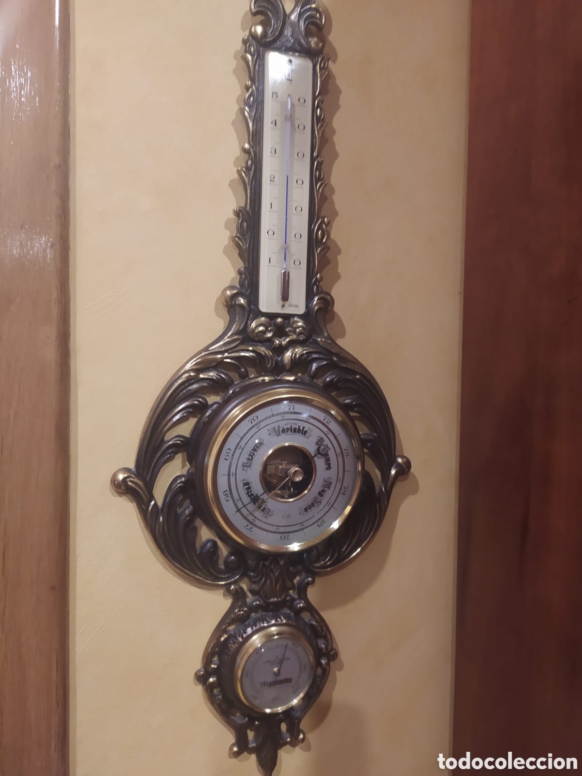 Antig&uuml;edades: Bar&oacute;metro antiguo vintage - Foto 7