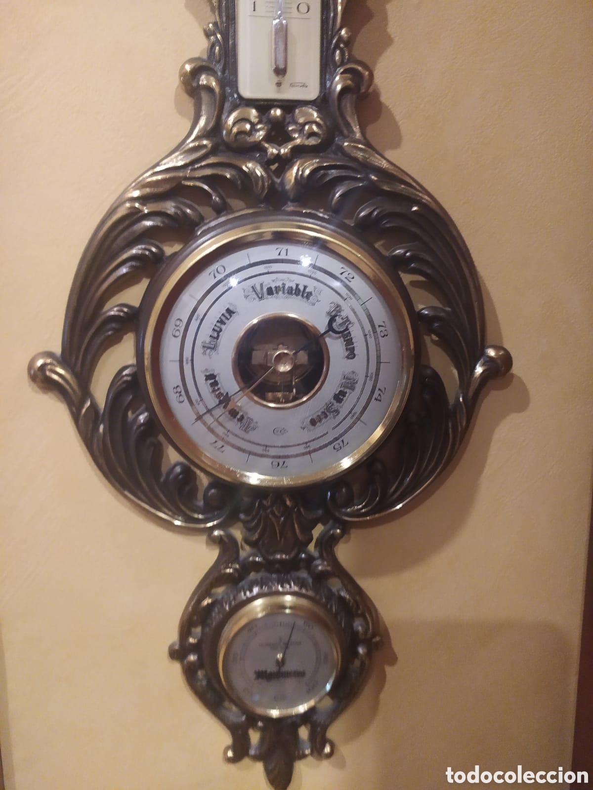 Antig&uuml;edades: Bar&oacute;metro antiguo vintage - Foto 8
