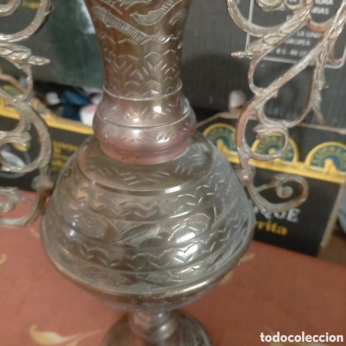 Antig&uuml;edades: Jarr&oacute;n de cobre tallado - Foto 4
