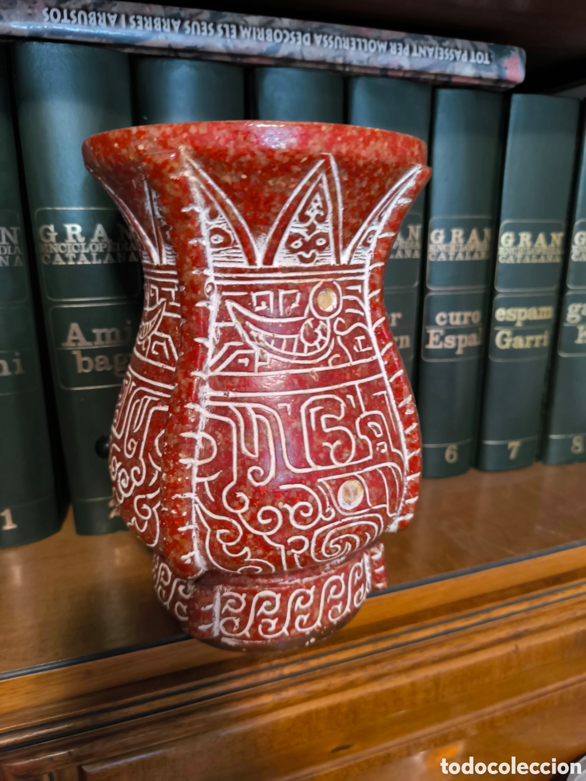 Antig&uuml;edades: Jarron azteca de terracota vintage - Foto 2