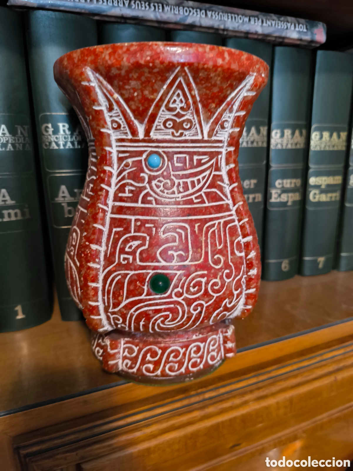 Antig&uuml;edades: Jarron azteca de terracota vintage - Foto 3