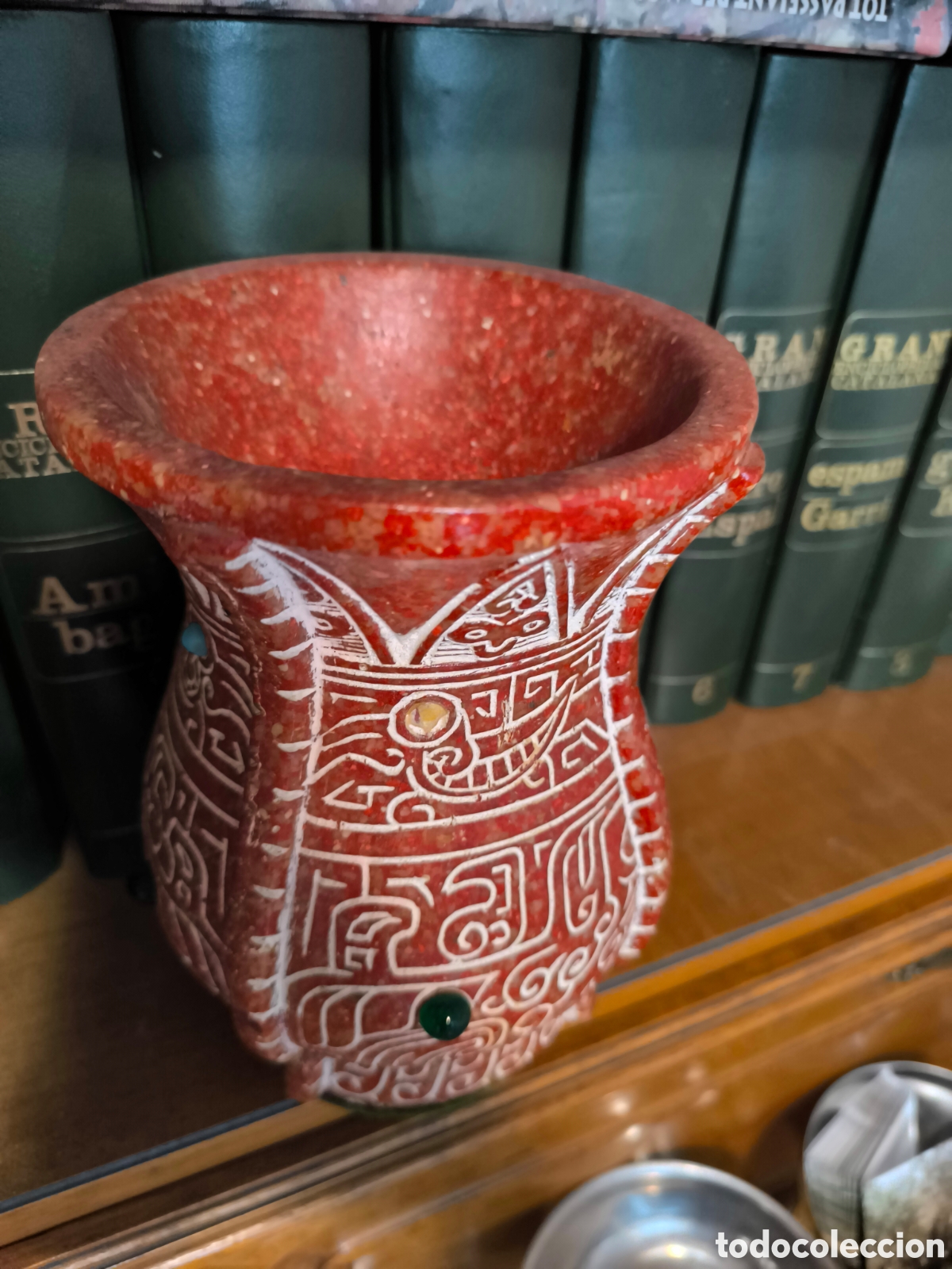 Antig&uuml;edades: Jarron azteca de terracota vintage - Foto 4