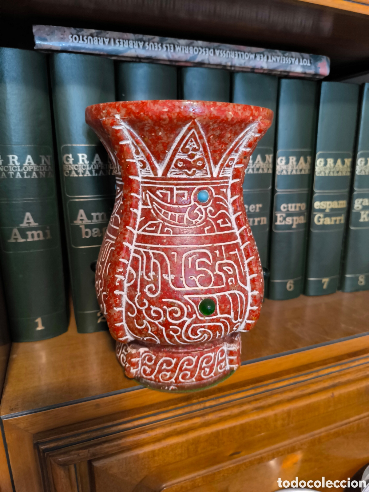 Antig&uuml;edades: Jarron azteca de terracota vintage