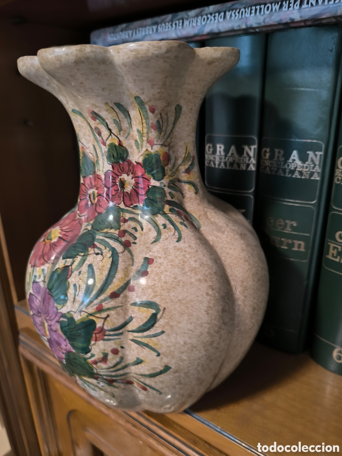 Antig&uuml;edades: Jarron de ceramica pintada a mano - Foto 2