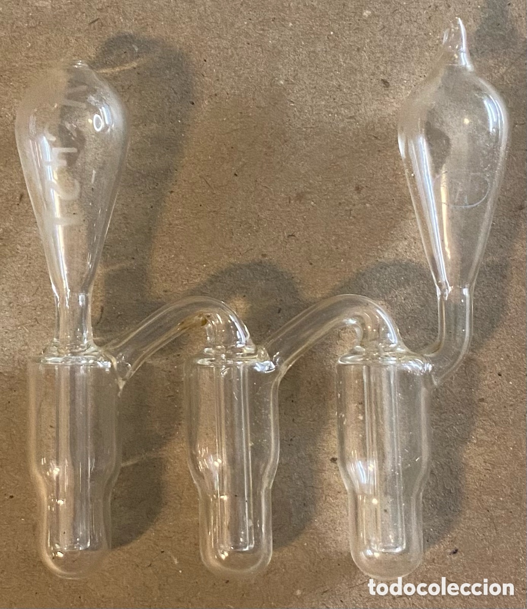 Antig&uuml;edades: CURIOSA PIEZA DE LABORATORIO DE VIDRIO. - Foto 2