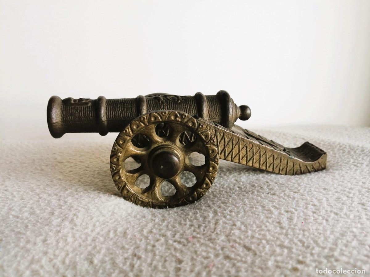 Antig&uuml;edades: FIGURA DE CA&Ntilde;&Oacute;N EN BRONCE. 13cm. - Foto 1