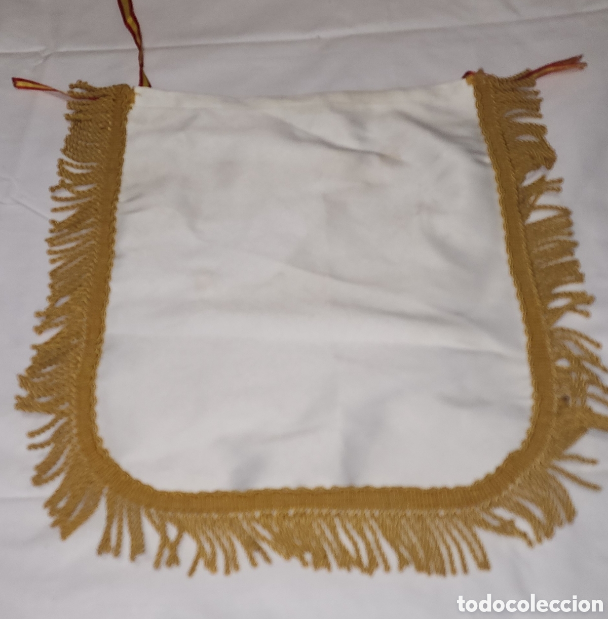 Antiguidades: Pack 2 FAJIN BANDERIN CORNETA ..BLANCO PERLA Y COLOR VINO. ALUCINANTE CABO 1&deg;