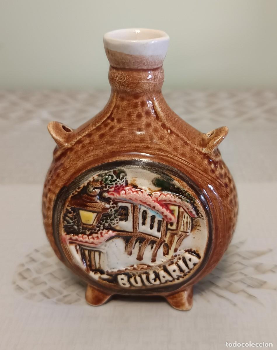 Antig&uuml;edades: Cantimplora cer&aacute;mica. Recuerdo Bulgaria - Foto 1