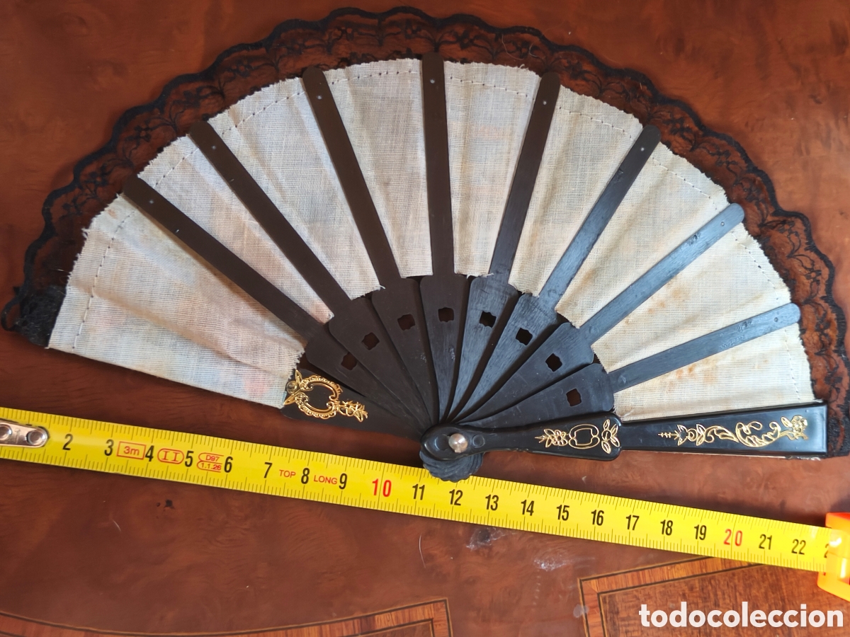 Antig&uuml;edades: Abanico peque&ntilde;o vintage - Foto 3