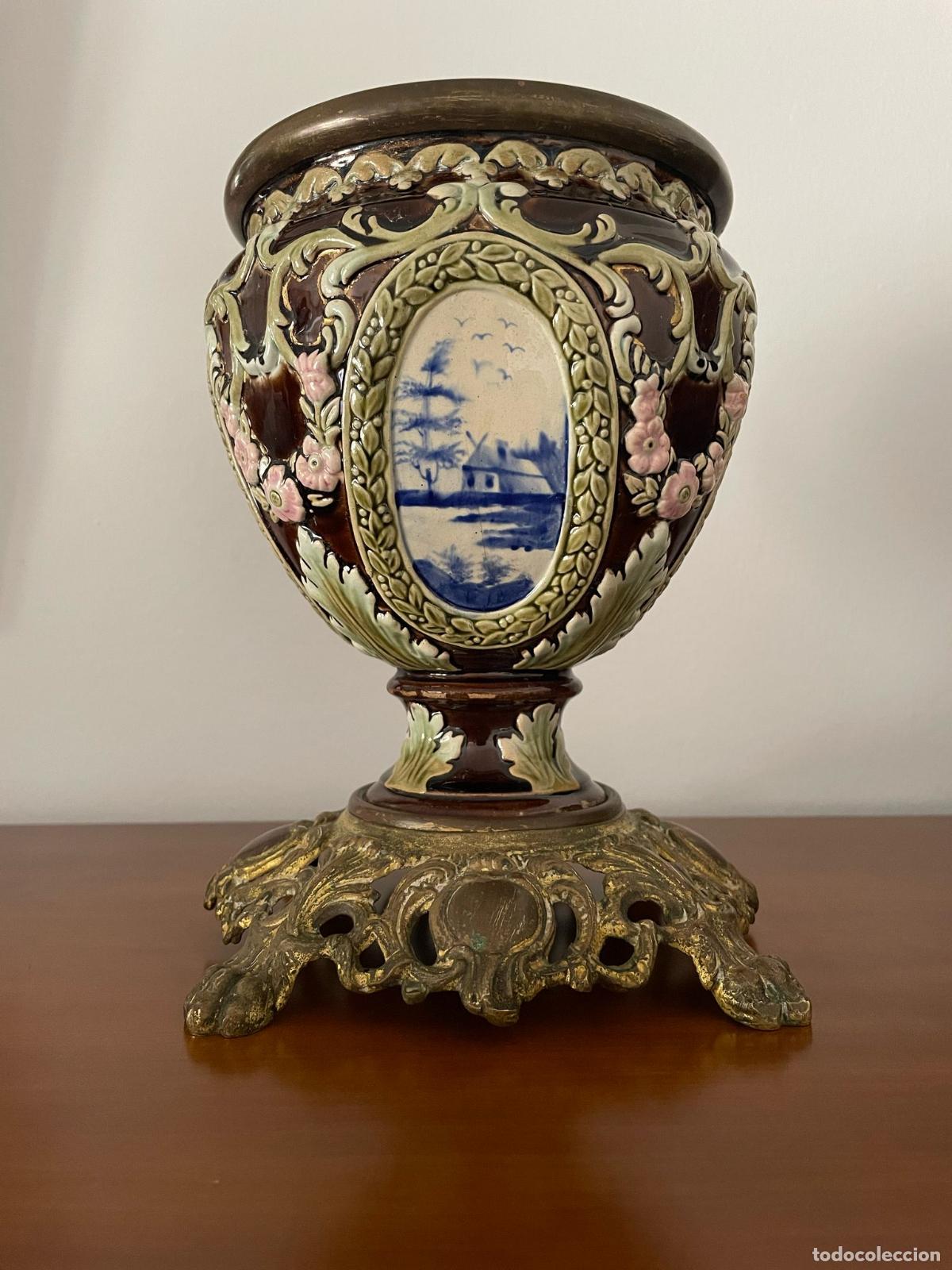 Antig&uuml;edades: ANTIGUO MACETERO ISABELINO. S.XIX. - Foto 1
