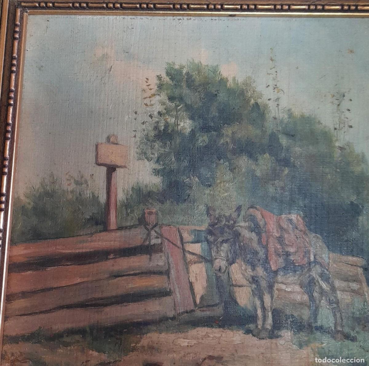 Antig&uuml;edades: TABLA PINTADA Y ENMARCADA - Foto 3