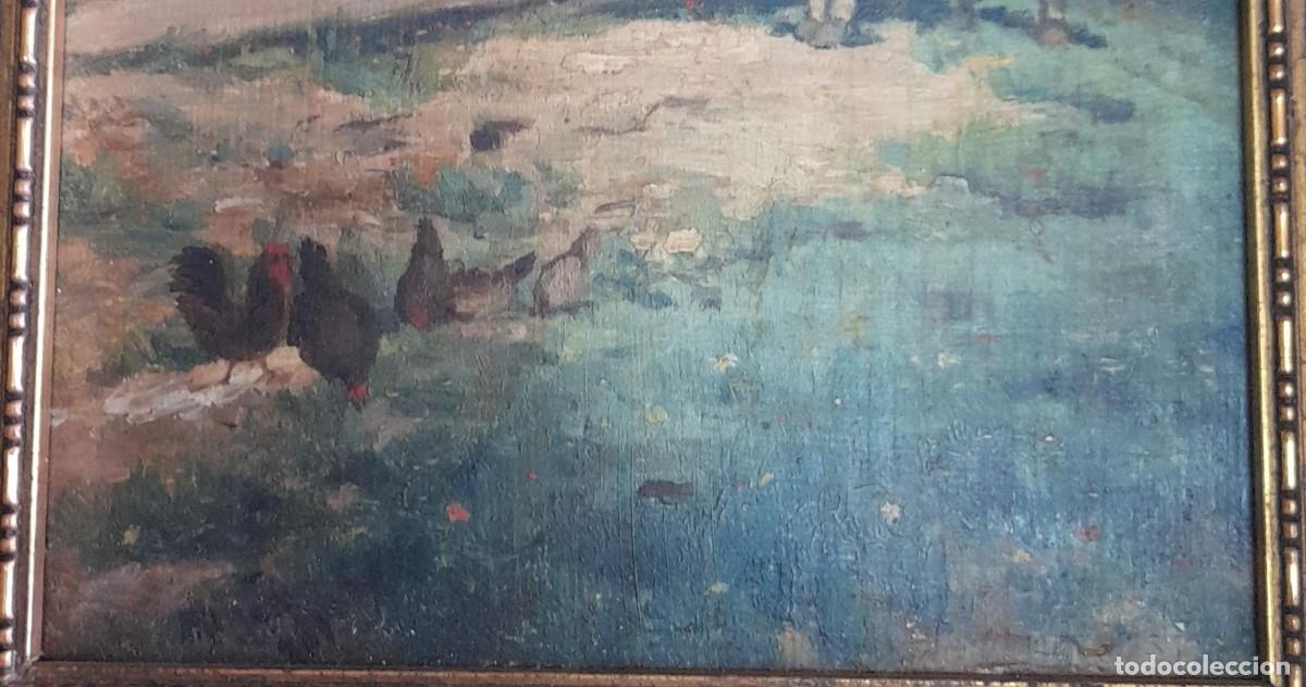 Antig&uuml;edades: TABLA PINTADA Y ENMARCADA - Foto 2
