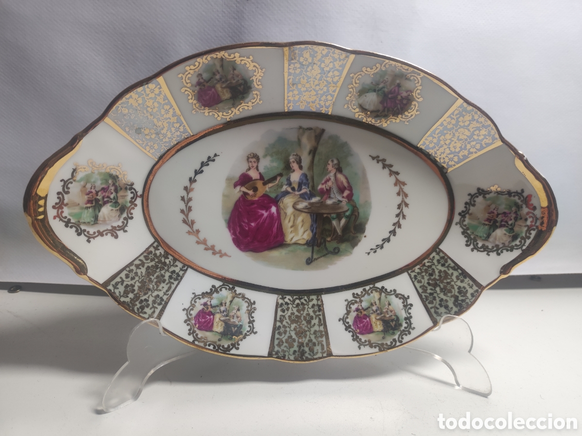 Antig&uuml;edades: Bandeja de porcelana de Limoges - Foto 2