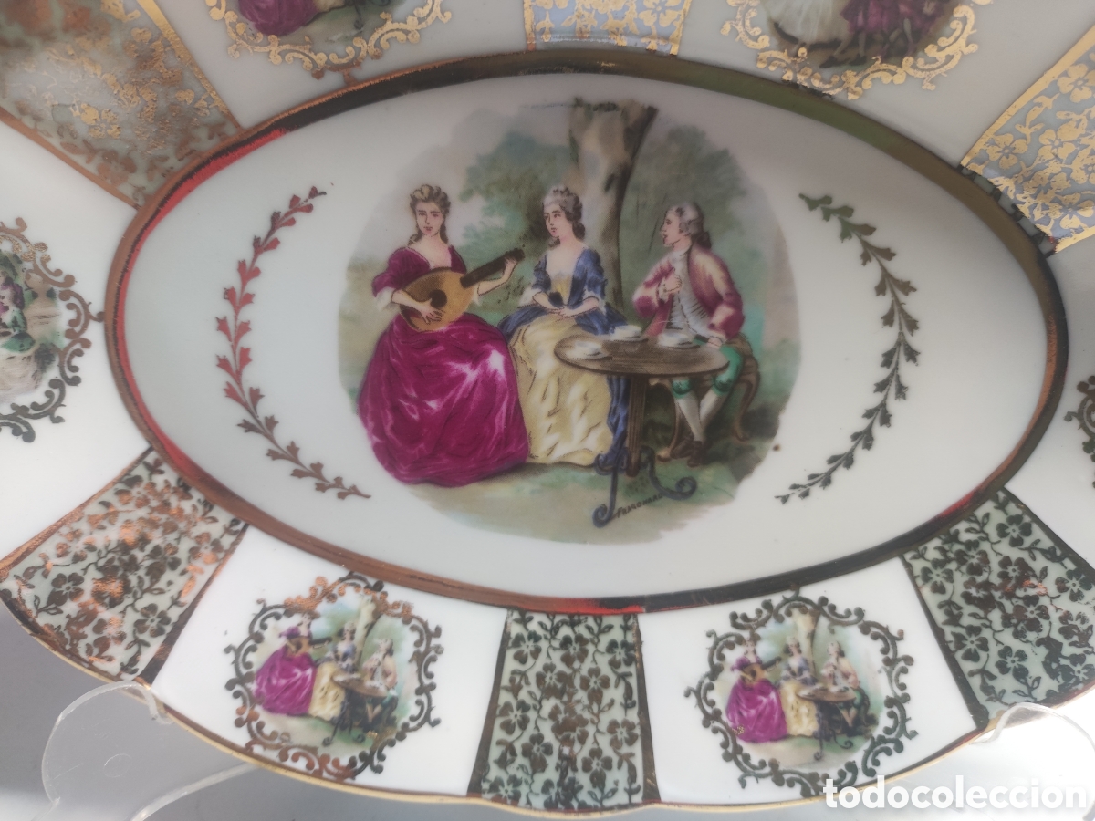 Antig&uuml;edades: Bandeja de porcelana de Limoges - Foto 3