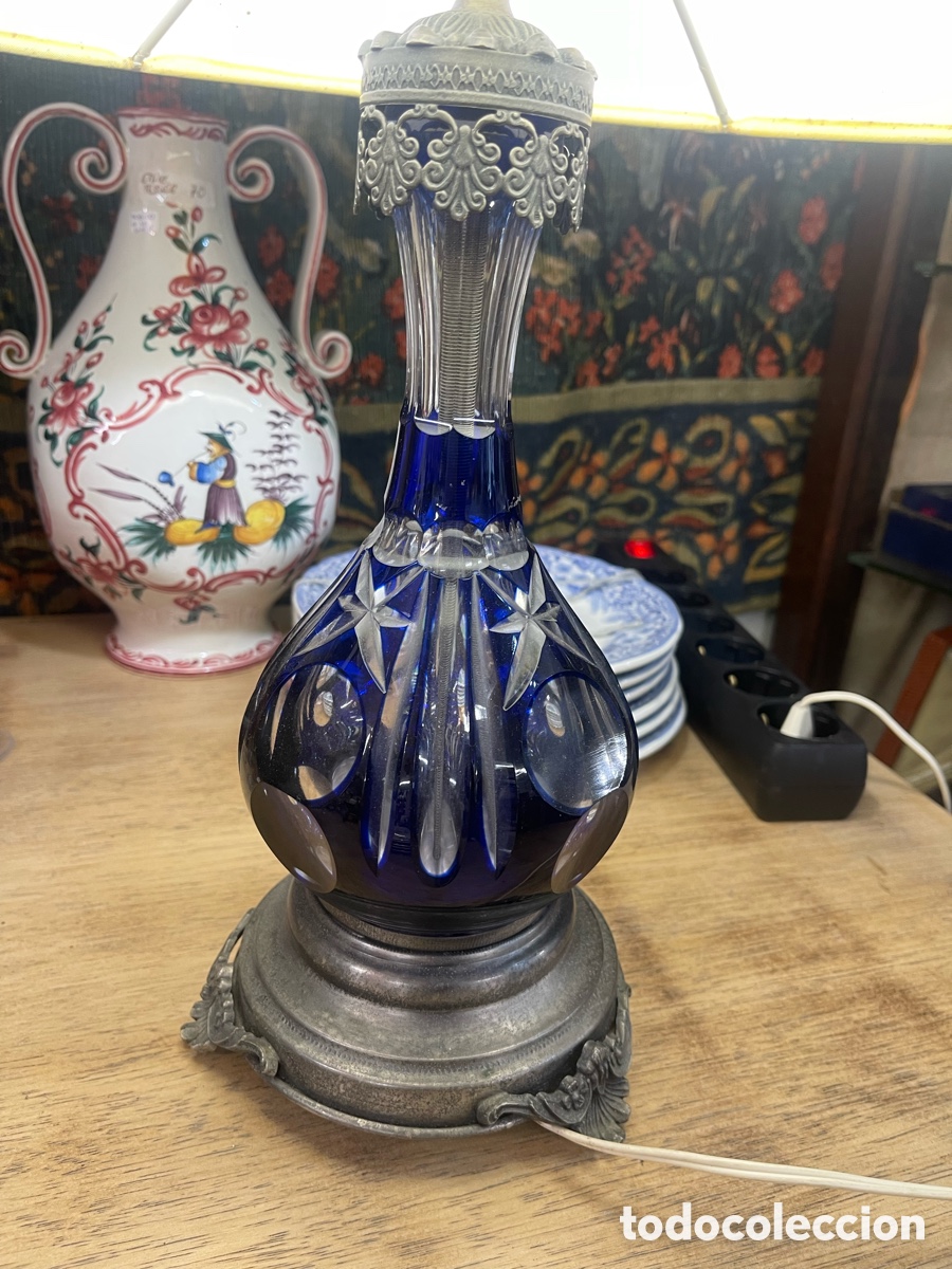 Antig&uuml;edades: L&aacute;mpara de cristal de bohemia - Foto 2