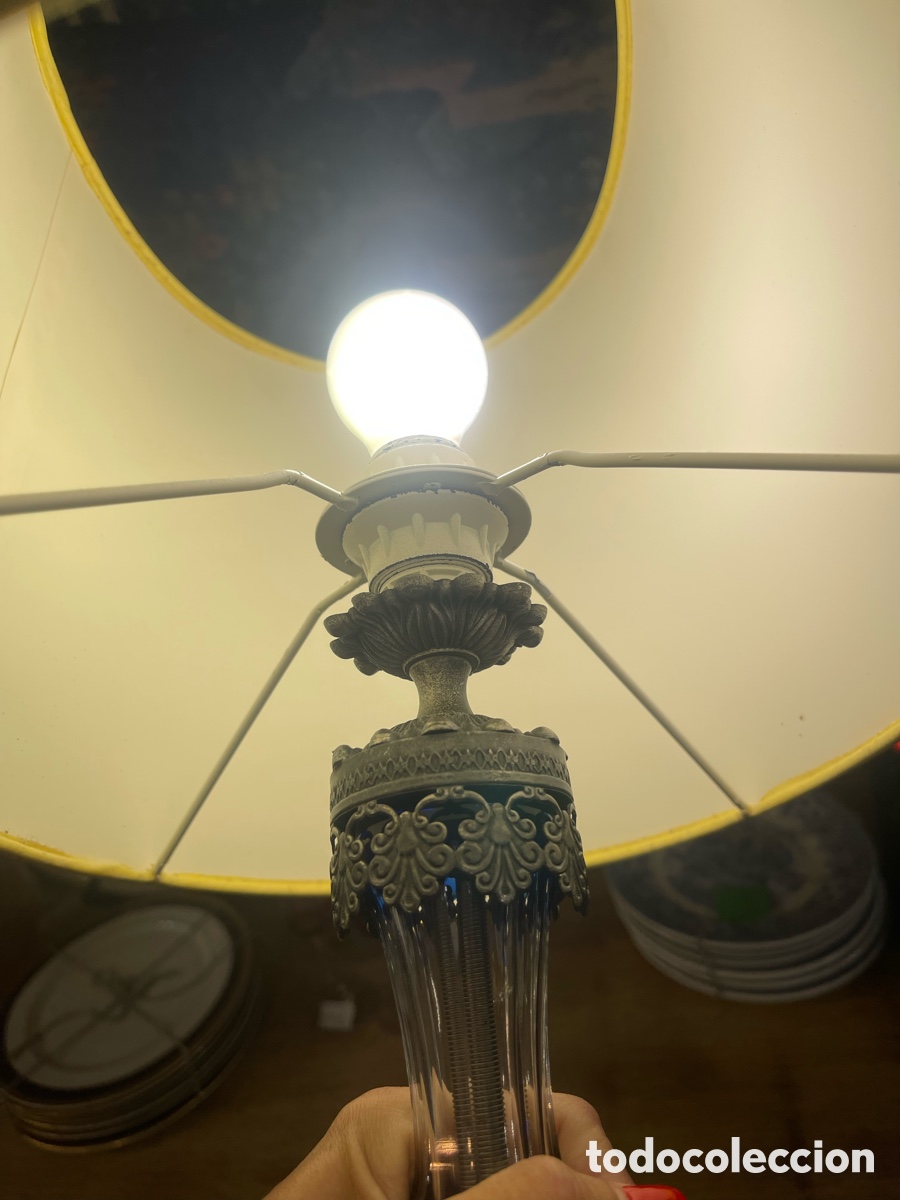 Antig&uuml;edades: L&aacute;mpara de cristal de bohemia - Foto 6