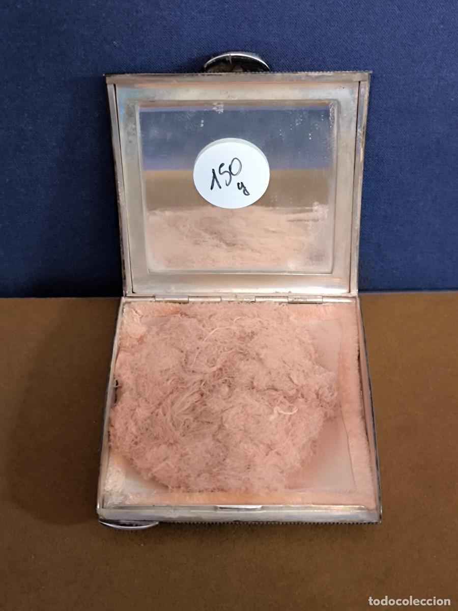 Antig&uuml;edades: POLVERA DE PLATA CON PIEDRA TIPO AGATA - Foto 8