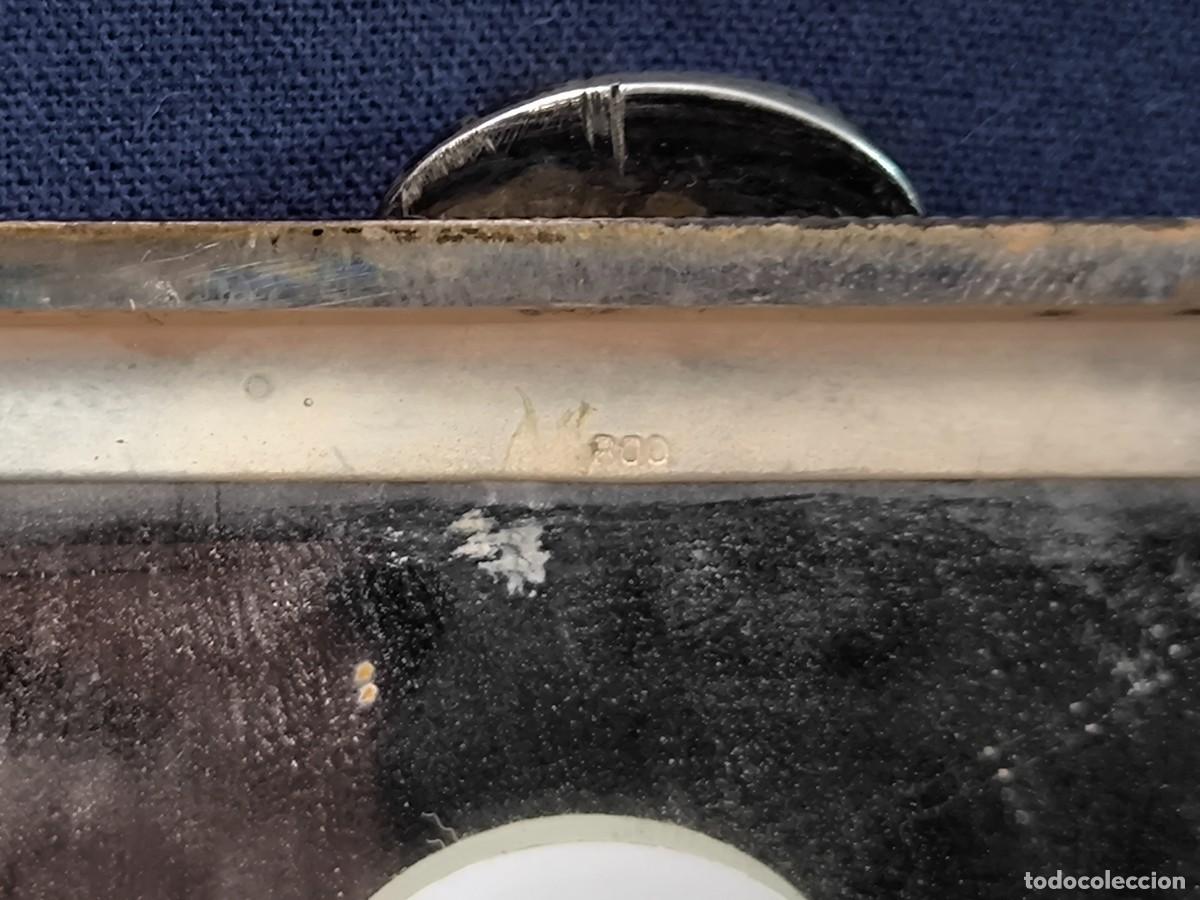 Antig&uuml;edades: POLVERA DE PLATA CON PIEDRA TIPO AGATA - Foto 9