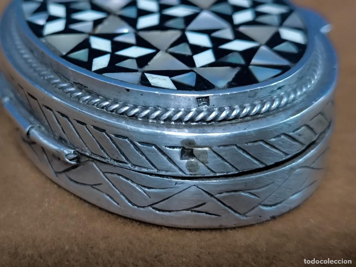 Antig&uuml;edades: CAJA DE PLATA ORIENTAL CON NACAR - Foto 7