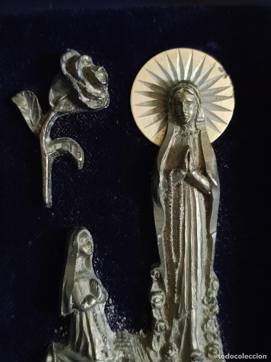 Antig&uuml;edades: cajita con virgen de LOURDES - Foto 2