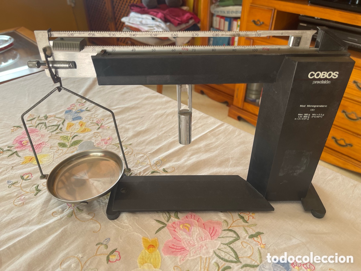 Antiques: BALANZA COBOS 300 GRAMOS A&Ntilde;OS 60/70