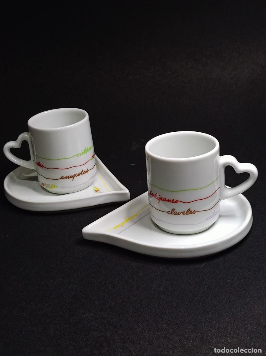 Antig&uuml;edades: conjunto de tazas corazon - Foto 2