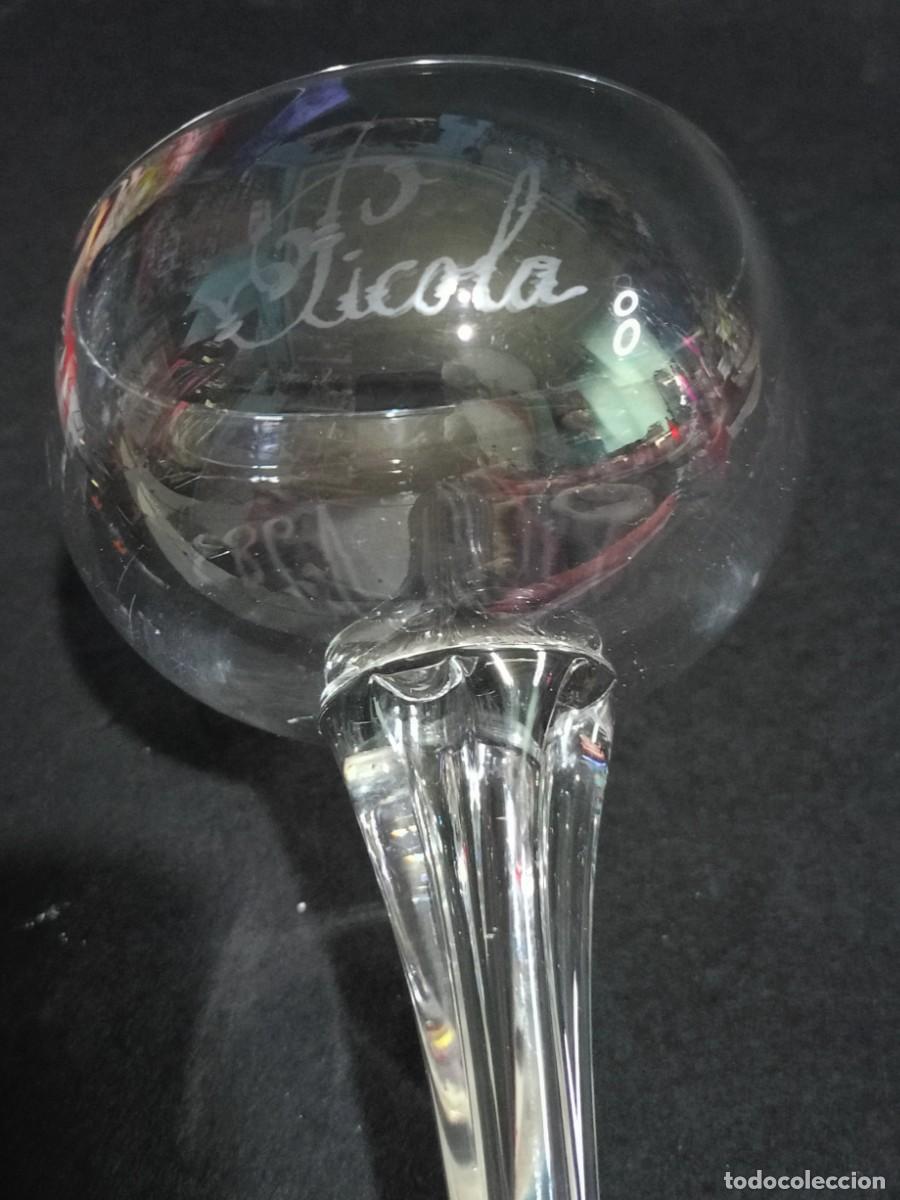 Antig&uuml;edades: copa de 22cm. de cristal 1983 - Foto 3