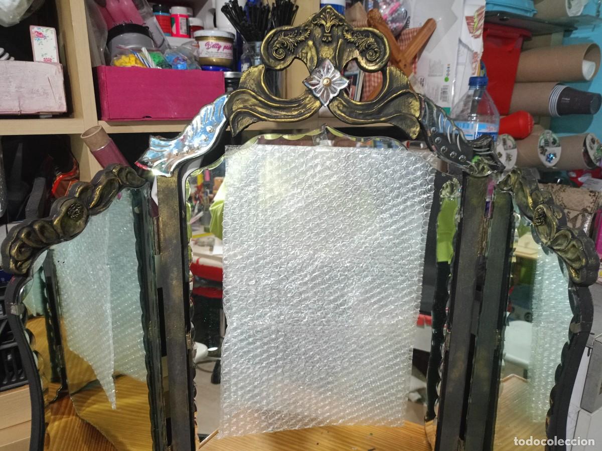 Antig&uuml;edades: espejo triptico tocador antiguo - Foto 2