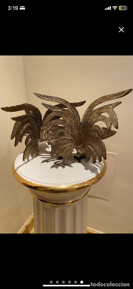 Antig&uuml;edades: Pareja de gallos de bronce - Foto 6
