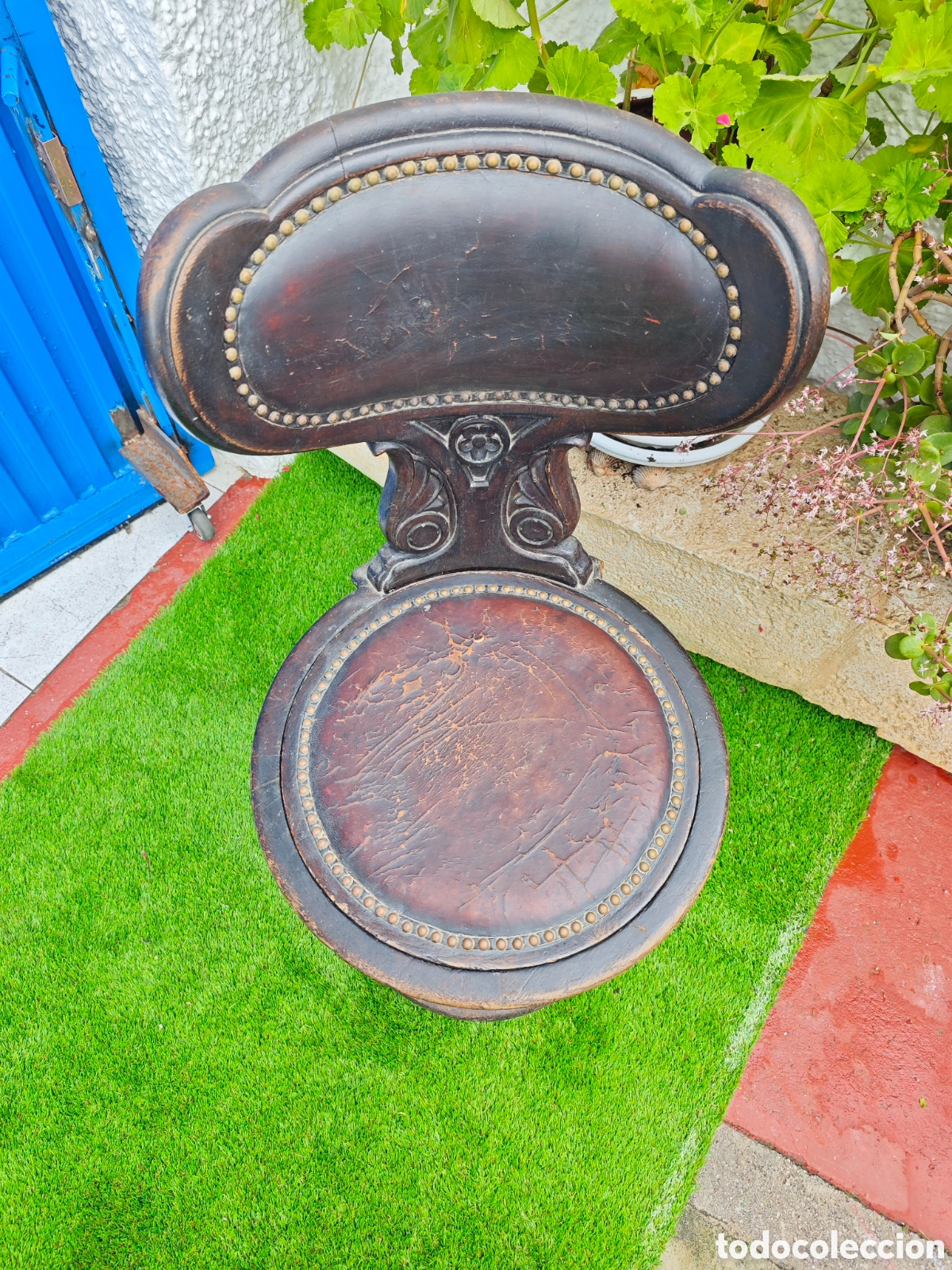 Antig&uuml;edades: Captains chair/ silla de capitan de barco - Foto 2