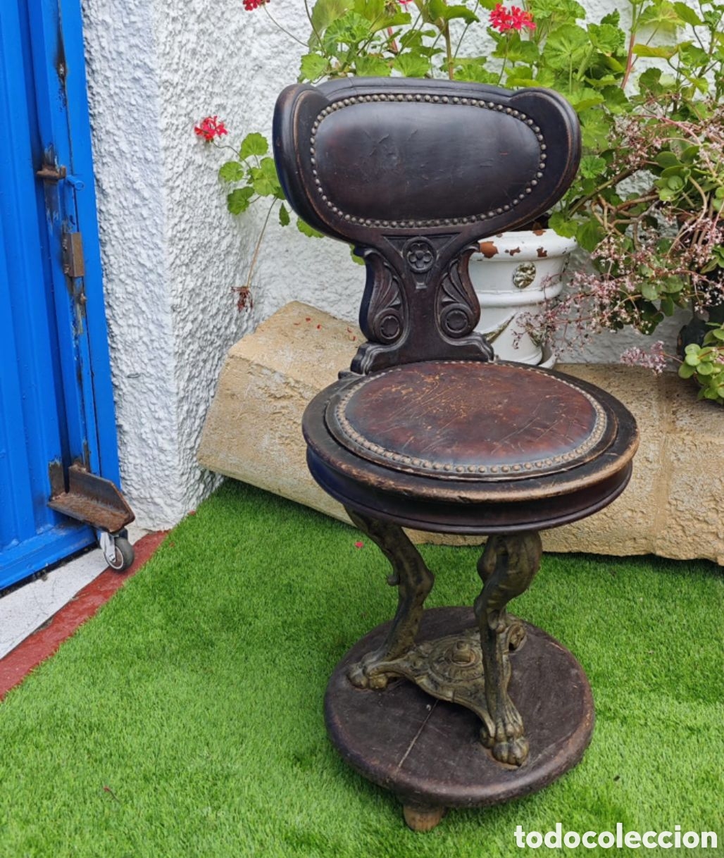 Antig&uuml;edades: Captains chair/ silla de capitan de barco - Foto 4