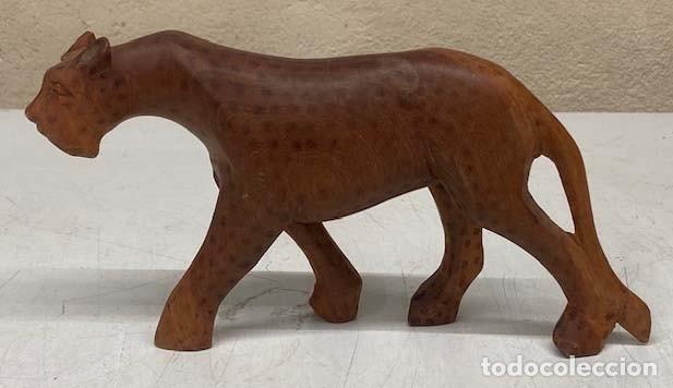 Antig&uuml;edades: Figura de madera guepardo - Foto 1