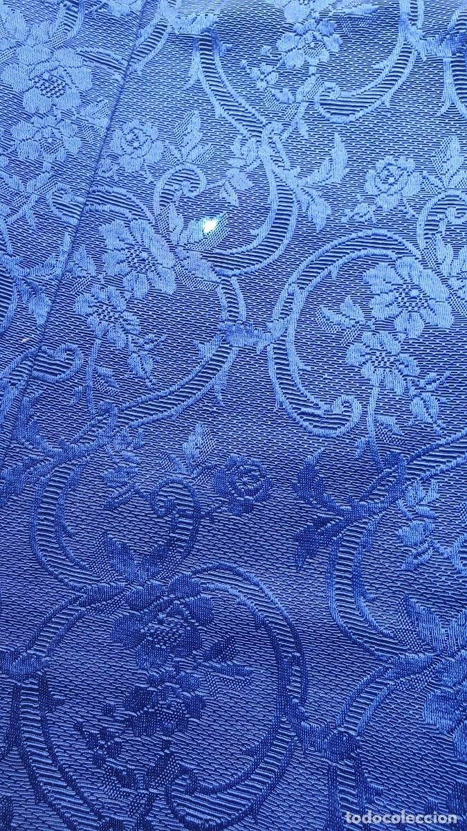 Antig&uuml;edades: Cortinas azul Jacquard - Foto 3