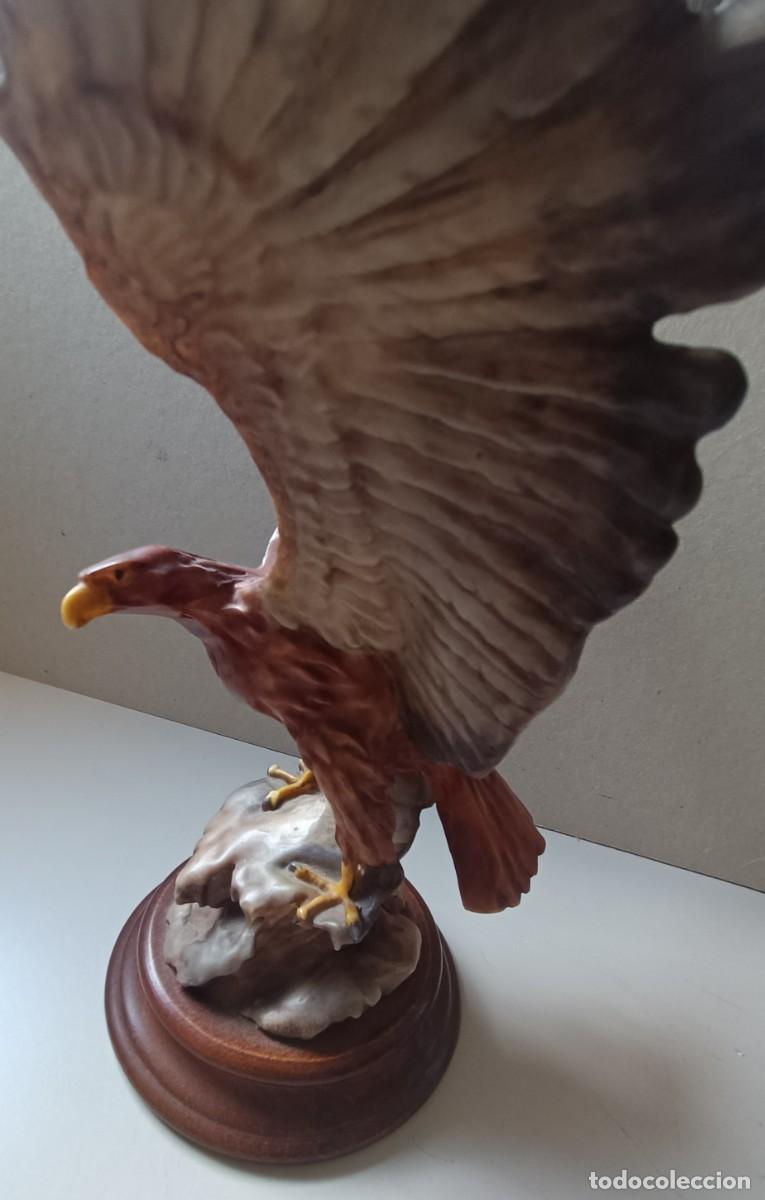 Antig&uuml;edades: Figura &Aacute;guila Base De Madera - Foto 6
