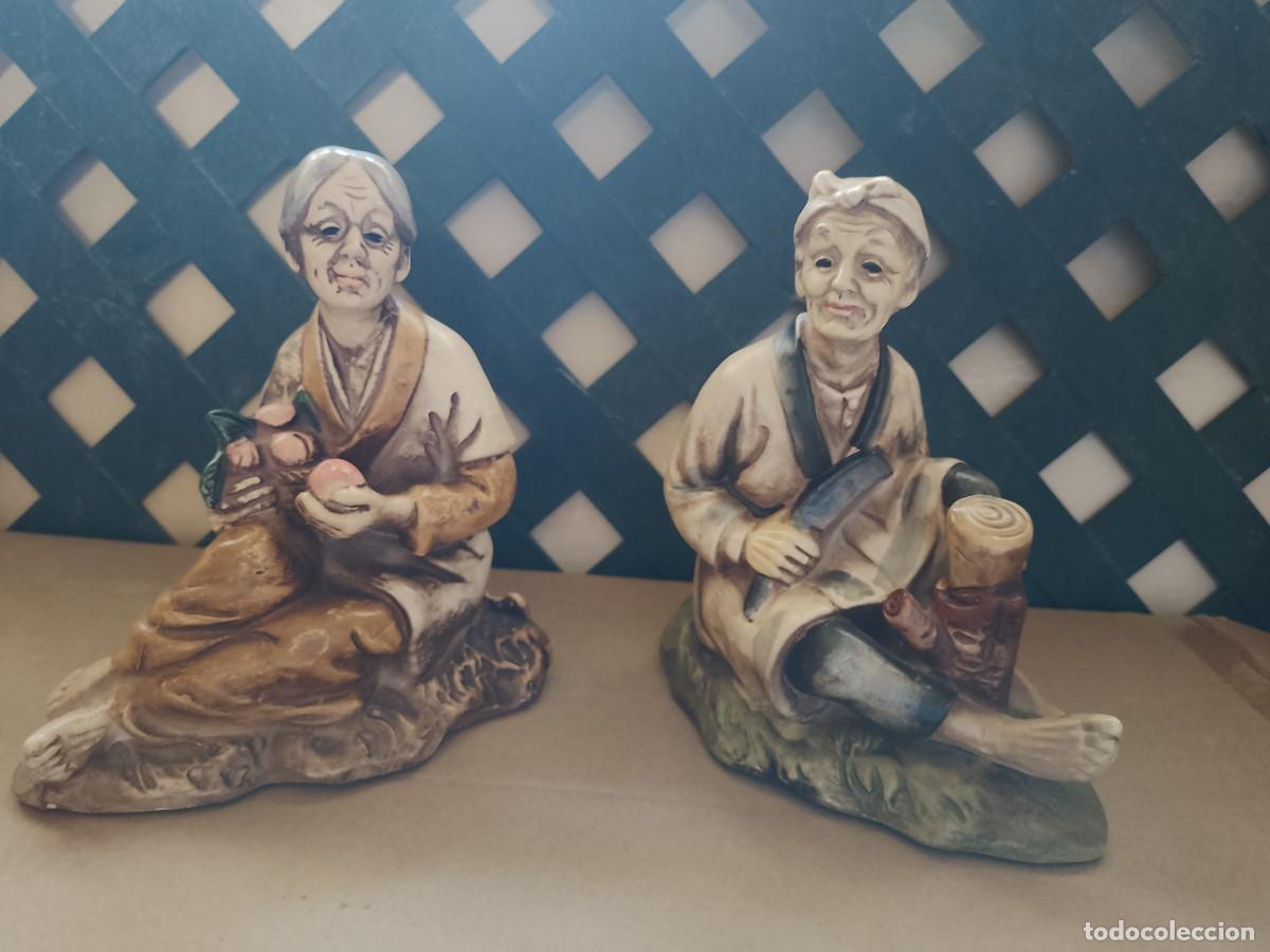 Antig&uuml;edades: PAREJA DE FIGURAS JAPONESAS EIHO - Foto 1