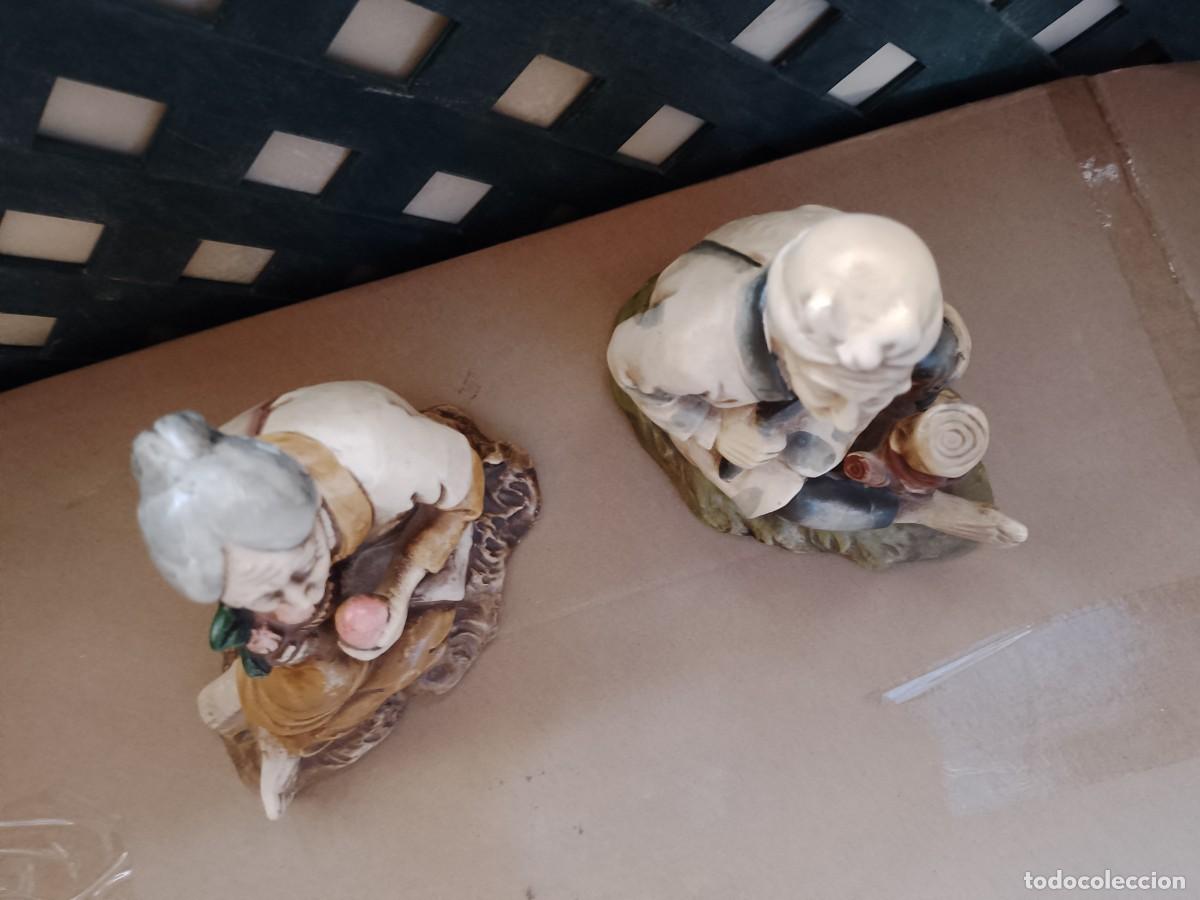 Antig&uuml;edades: PAREJA DE FIGURAS JAPONESAS EIHO - Foto 2