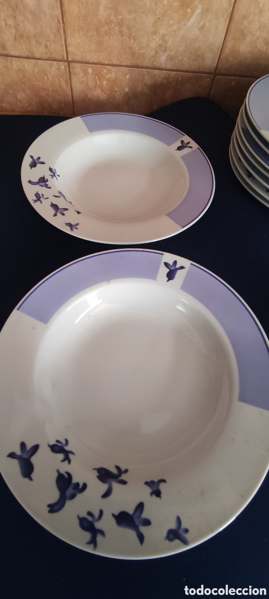 Antig&uuml;edades: Conjunto 10 platos porcelana - Foto 4