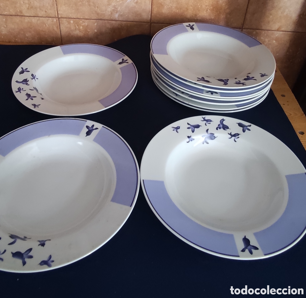 Antig&uuml;edades: Conjunto 10 platos porcelana - Foto 1