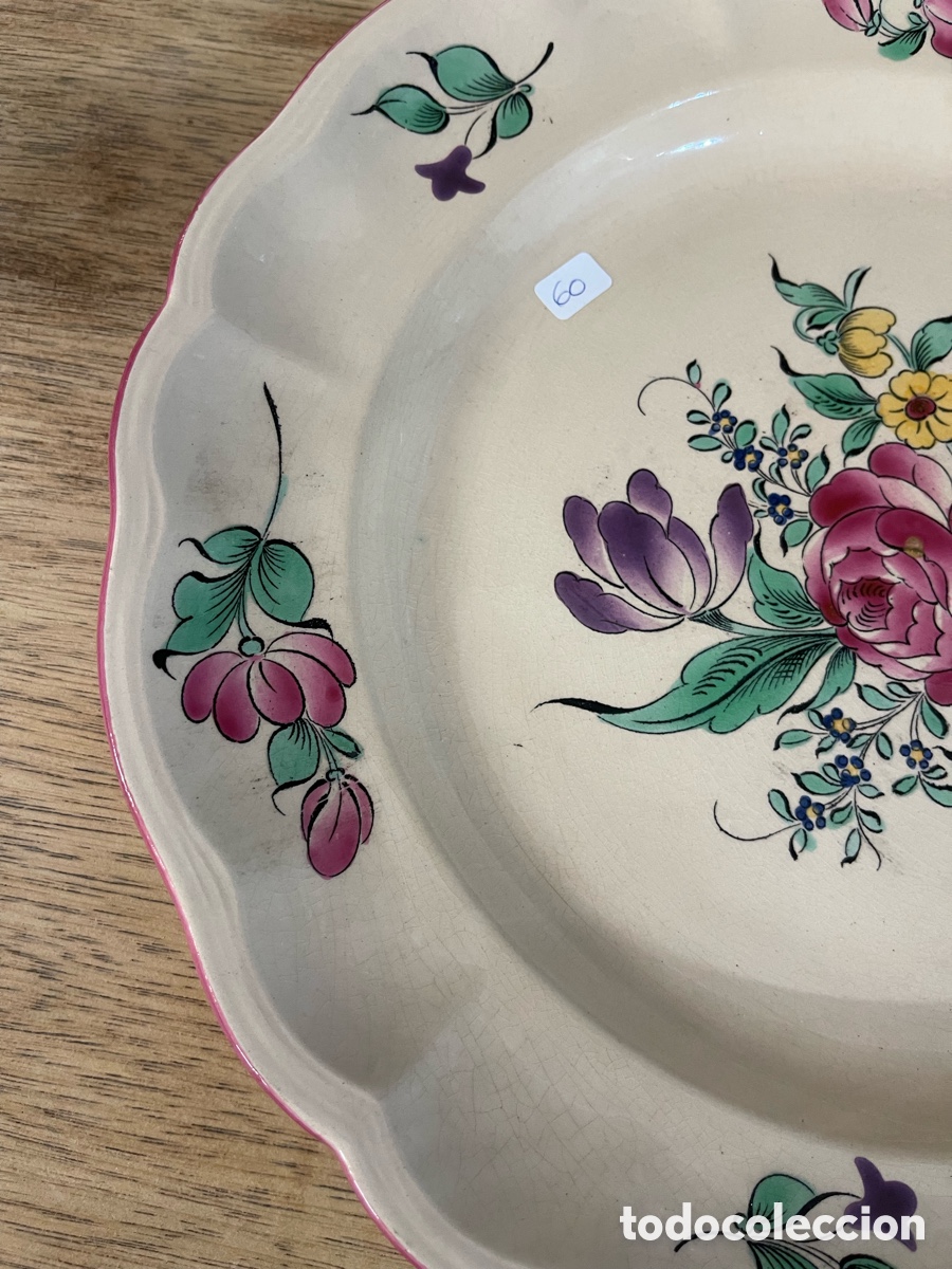 Antig&uuml;edades: Gran plato de servir Luneville - Foto 3