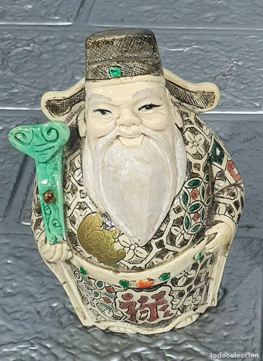 Antig&uuml;edades: Figura china en marmolina - Foto 2