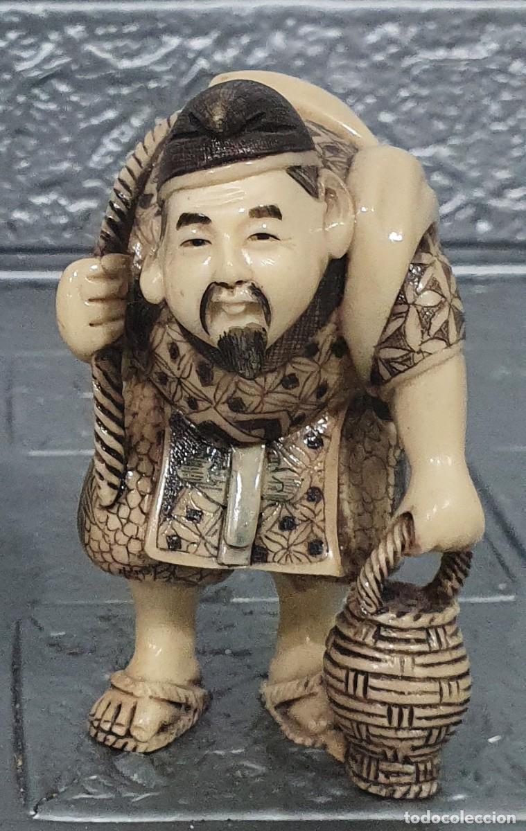 Antig&uuml;edades: Figura china en marmolina - Foto 1