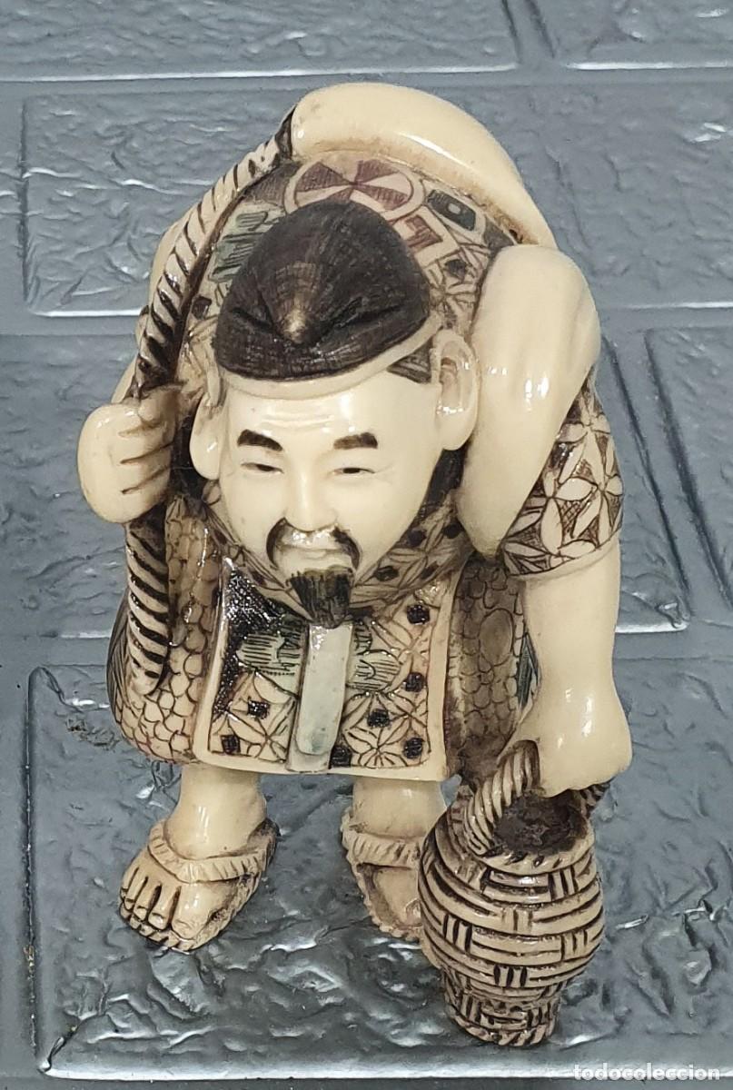 Antig&uuml;edades: Figura china en marmolina - Foto 2
