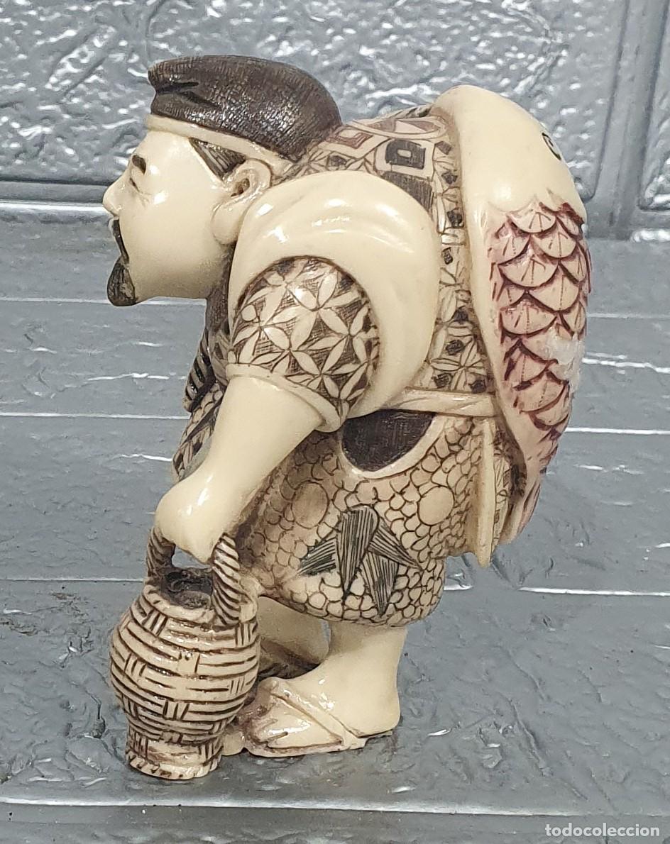 Antig&uuml;edades: Figura china en marmolina - Foto 4