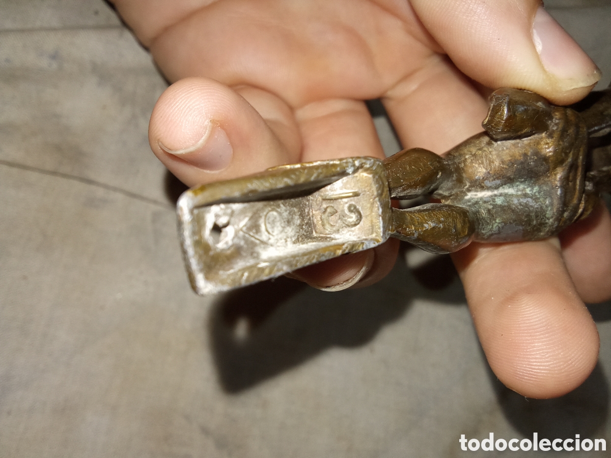 Antig&uuml;edades: BONITO CRISTO CRUCIFICADO EN BRONCE - Foto 4