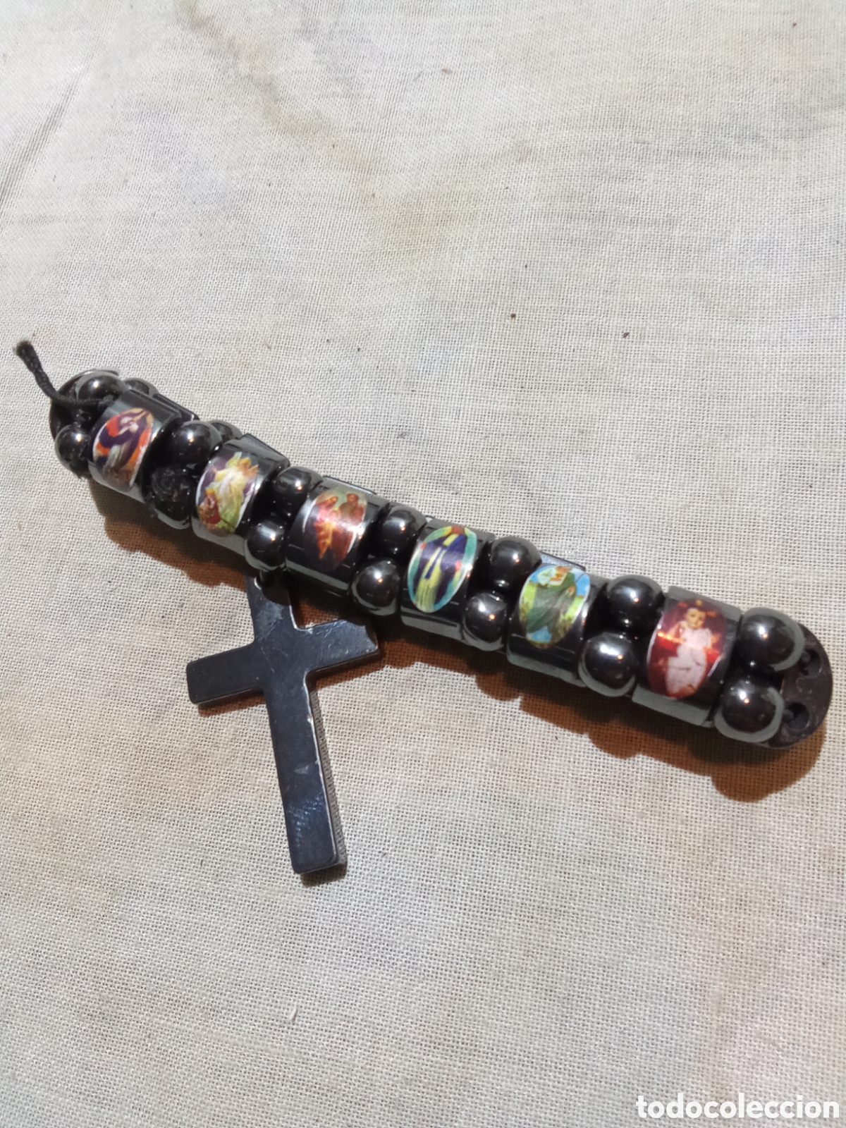 Antig&uuml;edades: LOTE 5 PULSERAS DE VARIOS SANTOS - Foto 3